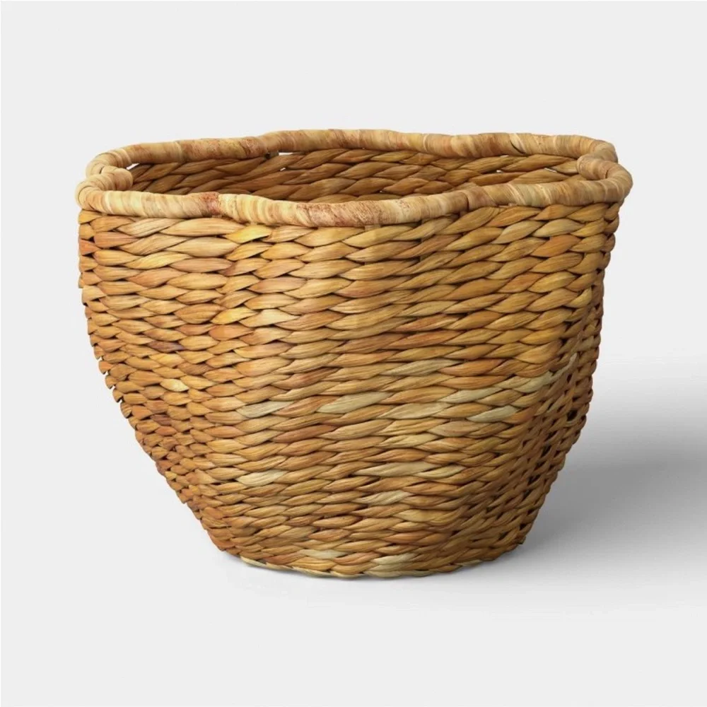 Sculpted Natural Woven Basket - Threshold™